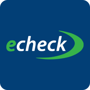 Square logo of payment method eCheck